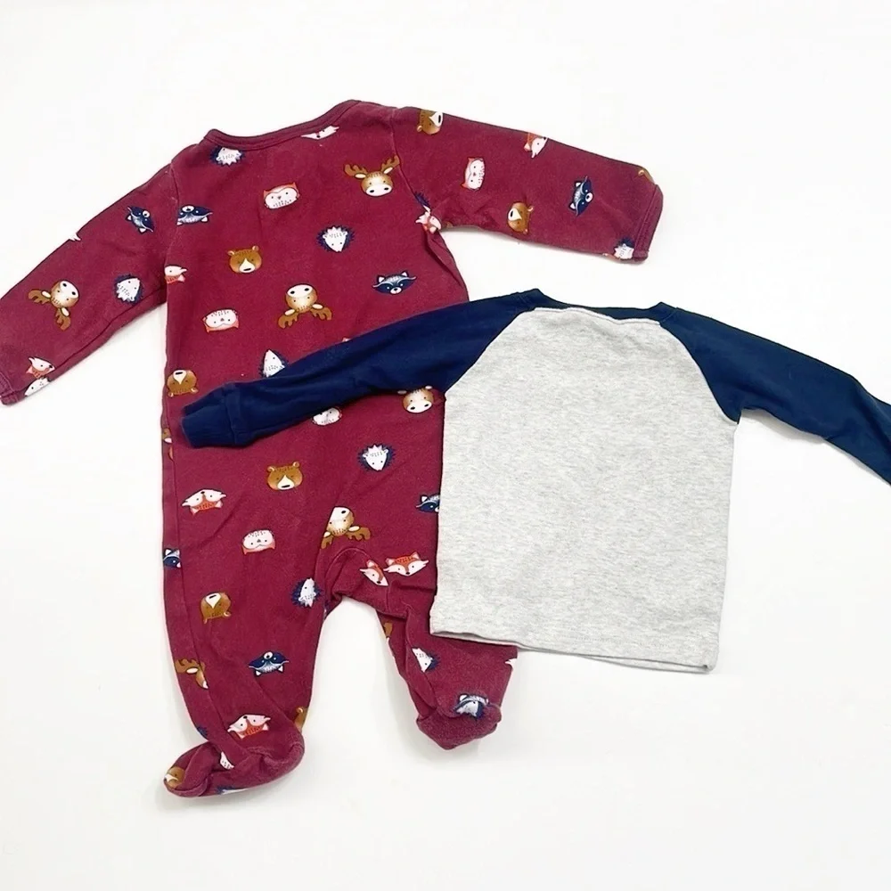 Wonder Nation/The Children's Place baby footie & pj top